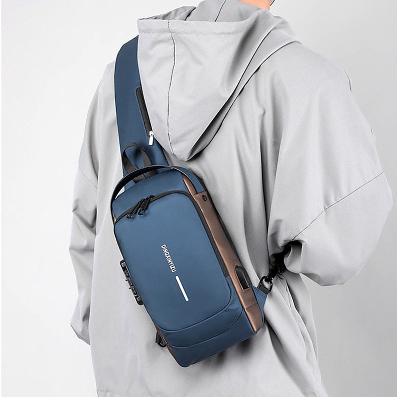Mochila de Ombro Multi Compartimento Masculina
